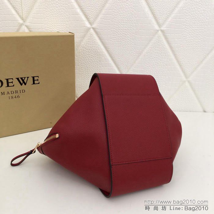 LOEWE羅意威 最新爆款 羅家Hammock系列 荔枝皮拼色 百搭款 小牛皮手提肩背包 0164  jdl1098